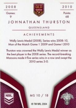 2023 NRL Traders Elite - Master Series Johnathan Thurston #MS10 Johnathan Thurston Back